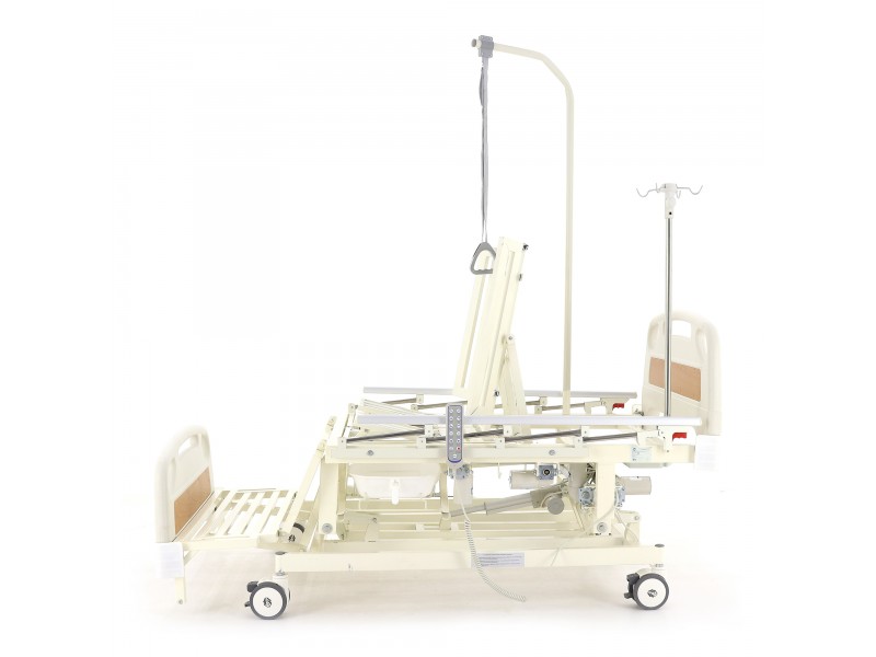 Кровать электрическая Med-Mos DB-11А (МЕ-5218Н-12)  с боковым переворачиванием, туалетным устройством и функцией «кардиокресло» и регулировкой высоты