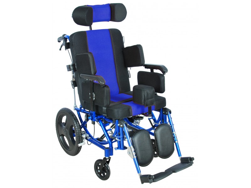 Кресло-коляска механическая Med-Mos FS218LQ (MK-005/46) АЛЮМИНИЙ