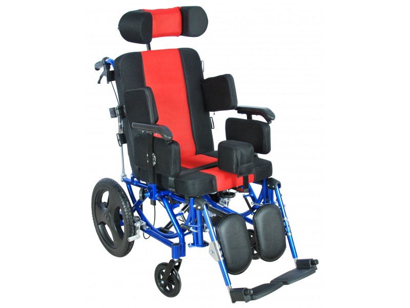 Кресло-коляска механическая Med-Mos FS218LQ (MK-005/41) АЛЮМИНИЙ