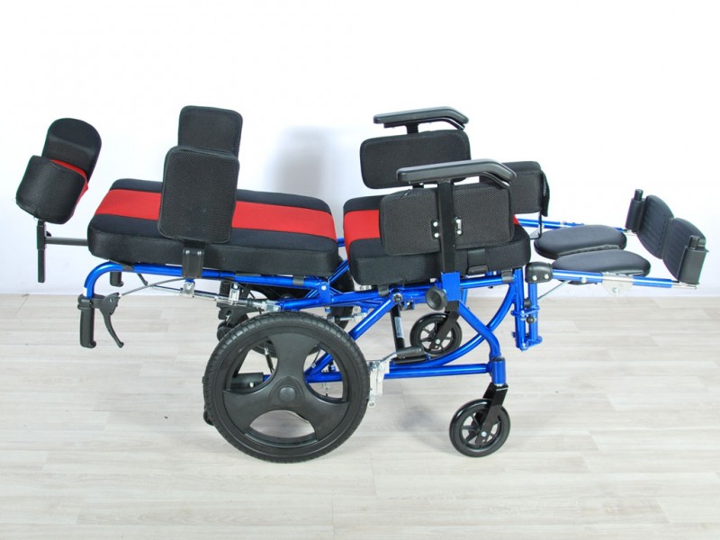 Кресло-коляска механическая Med-Mos FS218LQ (MK-005/41) АЛЮМИНИЙ